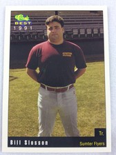 1991 Sumter Flyers-Classic BEST Minor Lg Baseball Card-Bill Slosson