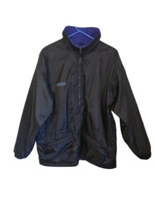 Columbia Men's Lined Nylon Jacket Black. W Logo Hiking Skiing Camping LG VTG - Picture 1 of 6