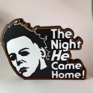 Michael Myers La notte in cui tornò a casa | Espositore da scaffale Lightbox Halloween - Foto 1 di 9