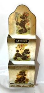 VINTAGE 2 SLOT METAL LETTER KEY HOLDER ADORABLE BLACK POODLE DOG - Picture 1 of 8