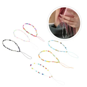 6 Pcs Handy Kette Telefon Dekorationen Dekorative Telefon-Lanyards - Zdjęcie 1 z 12