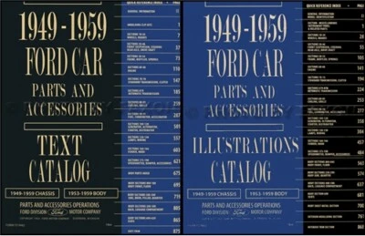 Ford Car Illustrated Parts Book 1959 1958 1957 1956 1955 1954 1953 Part Catalog - Image 1 of 3