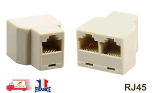 Verdoppler RJ45 auf 2x RJ45 Adapter Stecker Cat 5 6 LAN Anschluss Ethernet - Bild 1 von 8