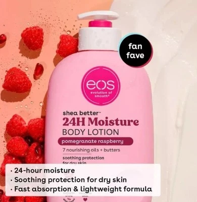 Nueva loción corporal eos Shea Better - frambuesa granada, para piel seca, 16 fl oz Foto 1 de 2