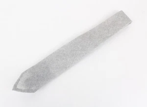 SUITSUPPLY Men's Tie 150 x 8 cm Grey Pure Wool Classic Plain Pointed-End - Picture 1 of 7