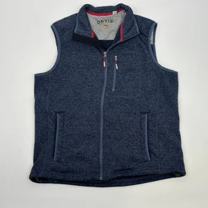 Chaleco Suéter Orvis Polar Para Hombres Grande Azul Bolsillos con Cremallera Exterior Cremallera Completa - Imagen 1 de 8