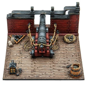 PIR031 Naval 9lb Cannon on Ship Deck Diorama by First Legion - Picture 1 of 5