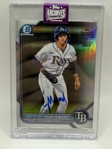 2025 Topps Archive Bowman Cromo Curtis Mead Rifrattore Auto /25 - Foto 1 di 2