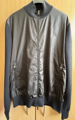 Moncler Mens Maglione Tricot Cardigan  Black/Navy Size 4 (UKSize 42) - Image 1 of 4