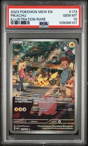2023 POKEMON MEW EN-151 ILLUSTRATION RARE #173 PIKACHU PSA 10 - Picture 1 of 2
