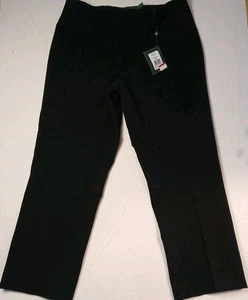 Pantalones para mujer Lauren Ralph Lauren talla 14 negros cónicos cremallera lateral nuevos con etiquetas - Imagen 1 de 11