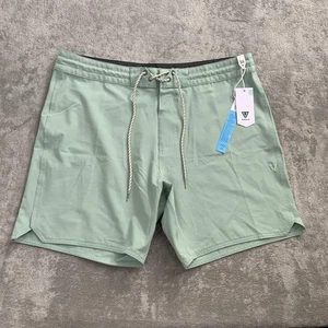 Vissla Short Sets 16,5 Boardshorts Herren 36 Minuten grün Stretch aufgesetzte Tasche - Bild 1 von 10