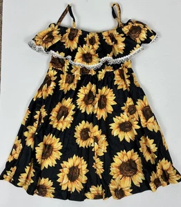 NEW Toddler Girls Sunflower Dress Sleeveless Size 100 / 3T 4T Cute - Picture 1 of 5