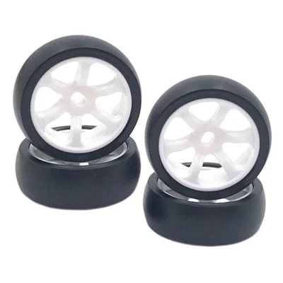 4x RC Pneus en Caoutchouc Résistant à l'usure pour Wltoys K969 K979 1/28 RC - Photo 1/4