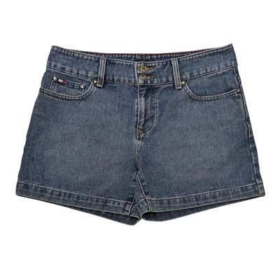 Винтажный Y2K Tommy Hilfiger Jean шорты женщин 4 (30 x 4) флаг логотип хип-хоп 2004 - Изображение 1 из 4