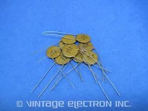 (10) NOS Circle D Ceramic Disc Capacitors USA: 0.02uF 500V 20% - Guitars, Audio - Picture 1 of 7