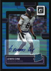 Lewis Cine 2022 Donruss Optic Rated Rookies Autographs Blue #258 Rookie Vikings - Picture 1 of 2