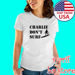 Apocalypse Charlie Don't Surf Women's White Size S to 2XL - Picture 1 of 1