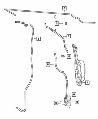 Genuine Mopar 2001-2007 Dodge	Caravan Front Windshield Washer Nozzle 4894508AA - Image 1 of 2