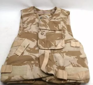 British Army Flak Jacket Body Armour With Filler Plates Paintball Desert DPM - Foto 1 di 7