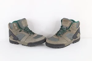 Vtg 90s Streetwear Mens 11 Distressed Suede Leather Padded Ankle Hiking Boots - Picture 1 of 12