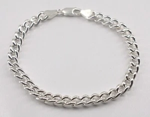 Danecraft Sterling Silver Curb Link 5mm Wide Bracelet Lobster Claw 7.5" - Picture 1 of 5