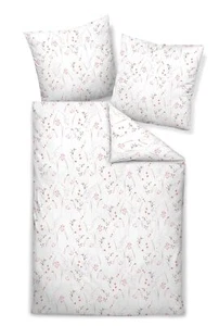 Janine Milano Mako-Satin Bettwäsche 155x220 Blüten Gräser siena natur 45049-04 - Bild 1 von 2