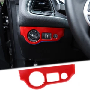 Interruptor de faros interiores botón decoración cubierta embellecedor para Dodge Challenger 2015+ rojo - Imagen 1 de 8