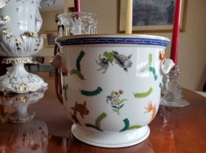 SELTEN & RARITÄT Herend Poisson 24kt Gold vergoldet Cachepot Delfin Knopf #7292 PO - Bild 1 von 7