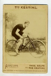 CABINET CARD – ADVERTISING - THE KEATING BICYCLE – 1892 - Picture 1 of 2