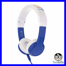 BUDDYPHONES Explore Headphones for Kids, volume limited, foldable with mic, Blue