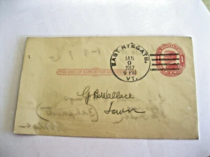 BOSTON and MAINE RAILROAD 1917 Freight Arrival Notice Wallace of East Ryegate VT - Picture 1 of 3