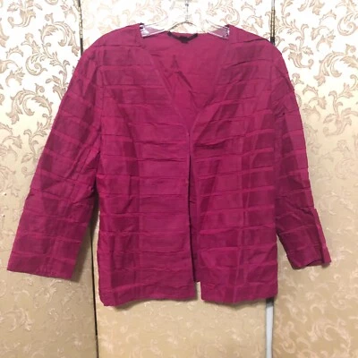Lafayette 148 New York Magenta Pink Striped Jacket Blazer Size 4 - Image 1 of 4