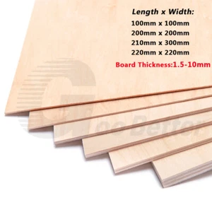 Hoja de madera contrachapada panel tablero artesanal casa modelo de envío hobby hágalo usted mismo espesor 1-10 mm - Imagen 1 de 9