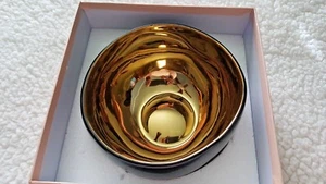 ROSANNA Anything Goes Gold Black Large Bowl Coleccionable NIB - Imagen 1 de 7