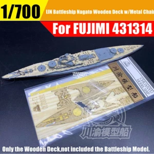 1/700 IJN Nagato Corazzata Mazzo in Legno + Foglio Maschera + Catena per FUJIMI 431314 - Foto 1 di 5