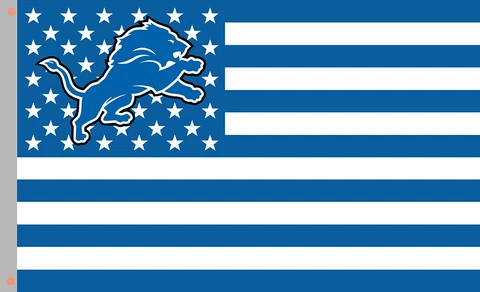 Detroit Lions Star & Strip Memorable Flag 90x150cm 3x5ft best banner & Flag Cover
