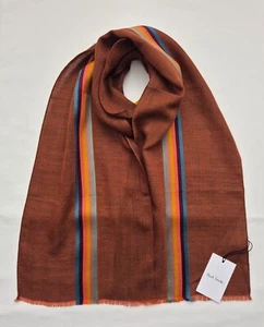 Paul Smith Bufanda Rayas Centrales Lana/Seda Bufanda - Imagen 1 de 3
