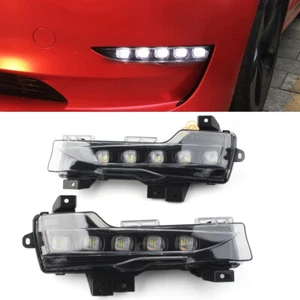 DRL Fog Lamp Daytime Running Light For Tesla Model 3 2017-2023 Fit Model Y 19-24 - Picture 1 of 14
