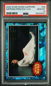 2022 Topps Star Wars Sapphire #89 The Imprisoned Princess Leia PSA 10 98906591 - Picture 1 of 2
