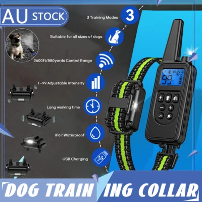 800M Anti Bark Electric Shock Pet Dog Training E-Collar Obedience Remote Control - image 1 of 4