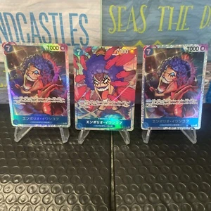 Set of 3 One Piece CCG Monkey D. Luffy OP01-024 SR Romance Dawn Japanese - Picture 1 of 8