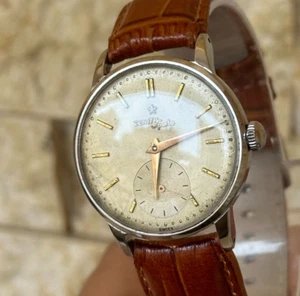 50er Jahre Vintage Zenith Sporto Uhr Stahl Handaufzug Herren 34mm Art Deco Klassiker Selten - Bild 1 von 23