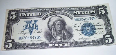 Reproduced United States of America Five Dollar Silver Certificate - Image 1 of 3