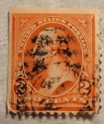 1898 George Washington 2 Cent. Perforated Bottom & Right Only. Never Hinged.  - Image 1 of 2