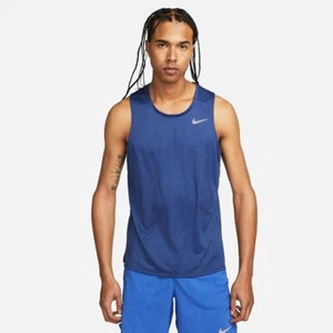 Nike Men's Miler Dri-FIT Running Tank Blue Size L MSRP $35 - Picture 1 of 1