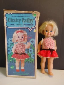 VINTAGE 1969 NEUAUFLAGE MATTEL SPRECHENDE GESPRÄCHIGE CATHY 17 ZOLL BLONDE PUPPE 1962 KANADA - Bild 1 von 16