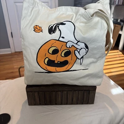 American Eagle Snoopy Jackolatern Canvas Bag - Image 1 of 4