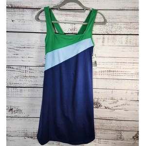 ID Ideology Colorblock Cross-Back Sleeveless Dress Women's Size Medium - Picture 1 of 5