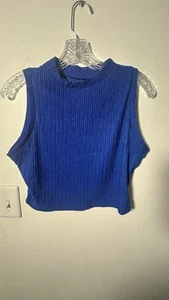 Women 2 Pc Outfit Royal Blue Pants And Top Stretchy Size XL (0825) - Picture 1 of 10